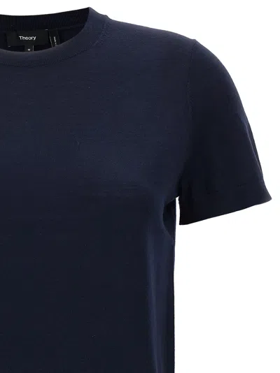 Theory Short-sleeve Sweater In Regal Wool