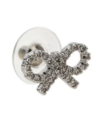 Self-portrait Silver Statement Earring In Metallic