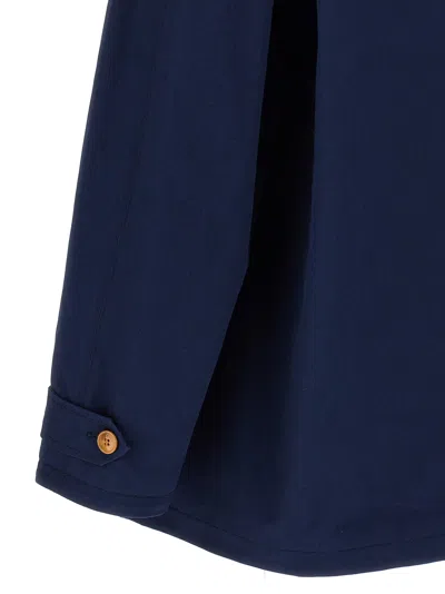 Marni Parka In Gabardine De Coton In Blue