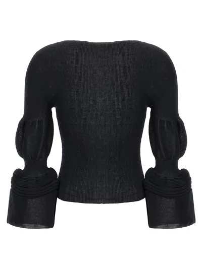 Issey Miyake Black Assemblage Branch Top In Black