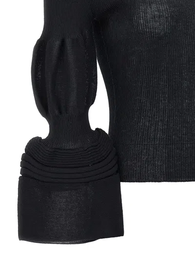 Issey Miyake Black Assemblage Branch Top In Black