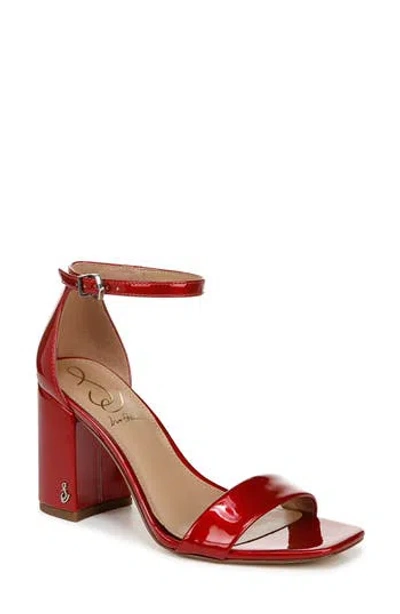 Sam Edelman Daniella Block Heel Sandal Persian Red Patent