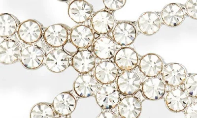 Tasha Crystal Flower Stud Earrings In Metallic