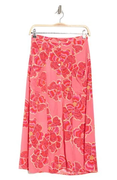 Dr2 By Daniel Rainn Daniel Rainn Floral Midi Skirt In Multi
