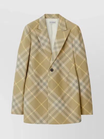 Burberry Checked Tailored Single-breasted Blazer