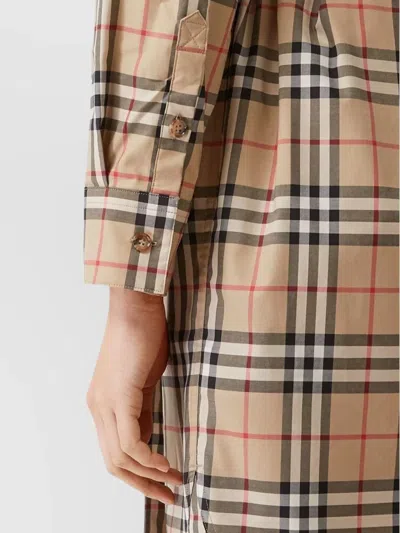 Burberry Beige Check Pattern Dress