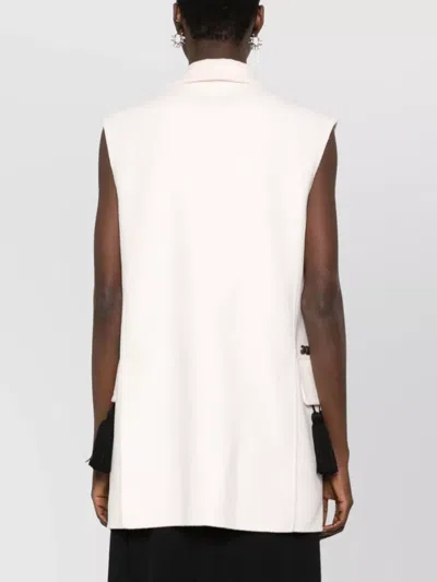Max Mara Waistcoat With Tassel Embellishments And Notched Lapel In Multi
