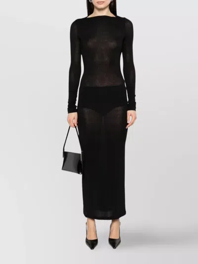 Saint Laurent Women's Viscose Blend Dress In Black