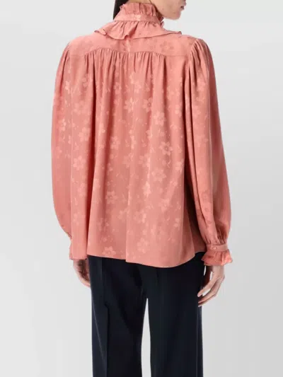 Chloé Fluid Silk Jacquard Blouse