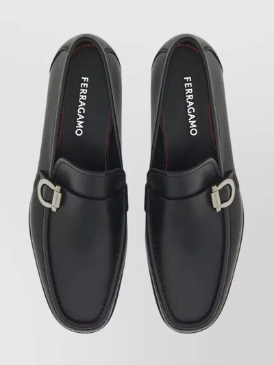 Ferragamo Gancini Ornament Caspian Loafers In Blue