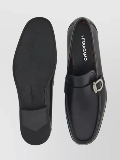 Ferragamo Gancini Ornament Caspian Loafers In Blue