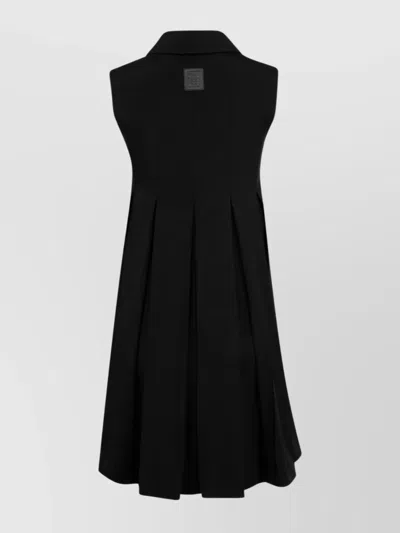 Loewe Trapeze Short Dress Box-pleat Design In Black