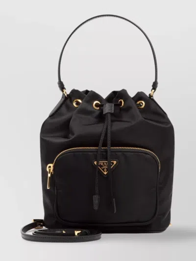 Prada Borsa A Secchiello Re-edition 1978 In Re-nylon Nero Donna In Black