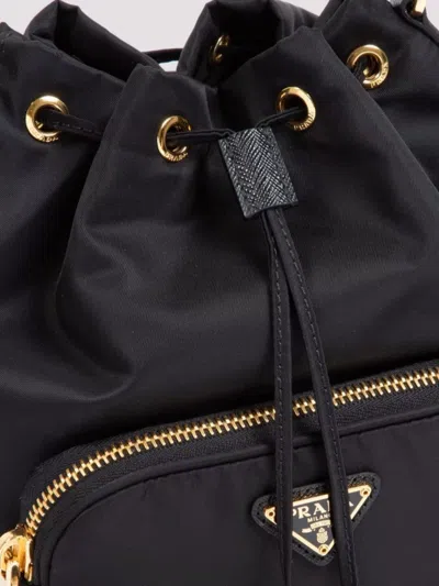 Prada Borsa A Secchiello Re-edition 1978 In Re-nylon Nero Donna In Black
