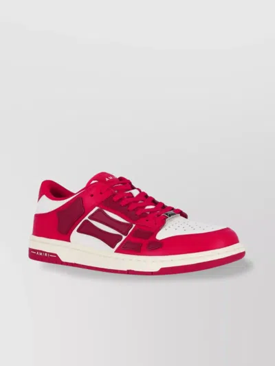 Amiri Low Top Sneakers Contrast Panels In Red