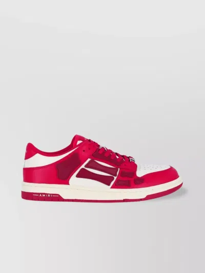 Amiri Low Top Sneakers Contrast Panels In Red