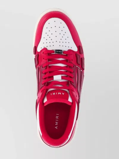 Amiri Low Top Sneakers Contrast Panels In Red