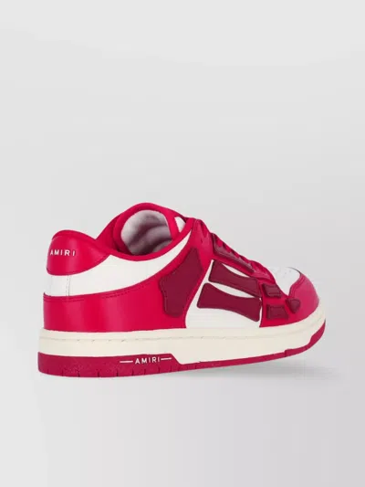 Amiri Low Top Sneakers Contrast Panels In Red