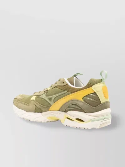 Mizuno Low Top Sneakers With Branded Heel Counter In Green