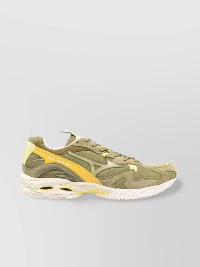 Mizuno Low Top Sneakers With Branded Heel Counter In Green