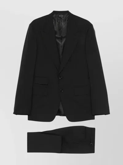 Tom Ford Shelton Single-breasted Wool Suit Clothing In Black