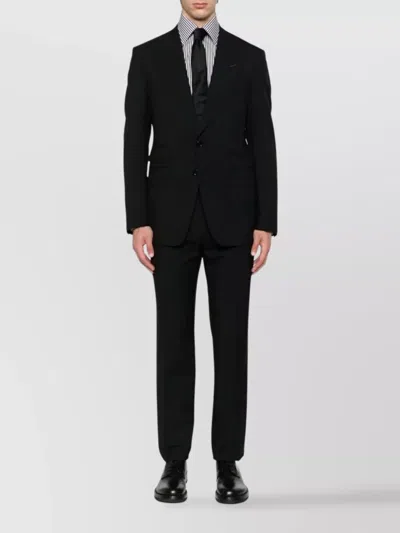 Tom Ford Shelton Single-breasted Wool Suit Clothing In Black