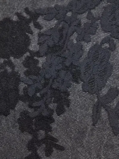 Valentino Sheer Floral Pattern Lycra Tights With Elastic Waistband In Black