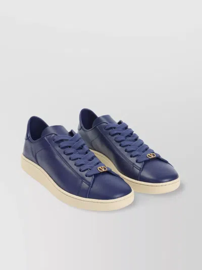 Valentino Garavani Royco Leather Sneakers With Rubber Sole In Multi