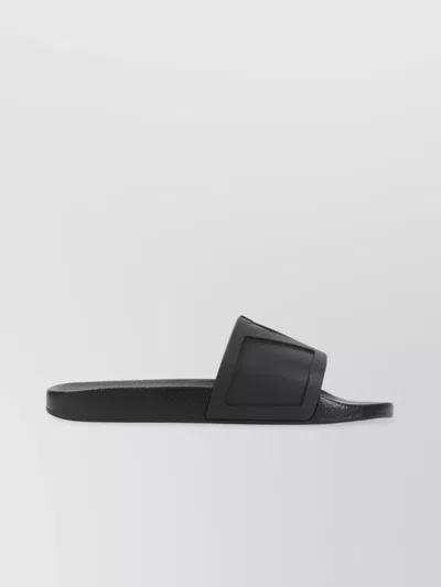 Valentino Coolside Rubber Slides In Black