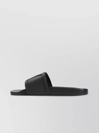 Valentino Coolside Rubber Slides In Black