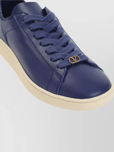 Valentino Garavani Royco Leather Sneakers With Rubber Sole In Multi