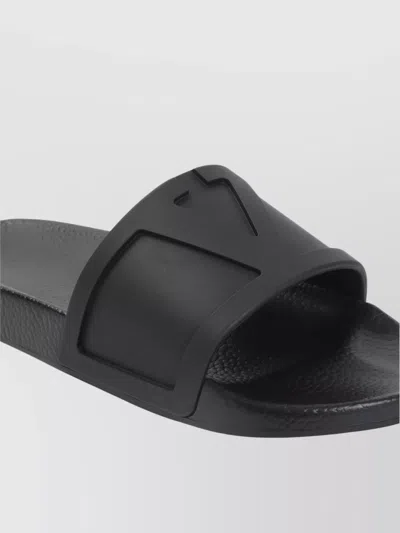Valentino Coolside Rubber Slides In Black