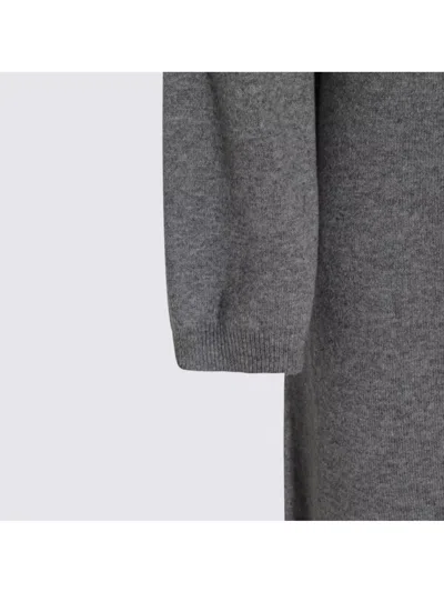 Fabiana Filippi Knee Length Dress High Neckline In Gray