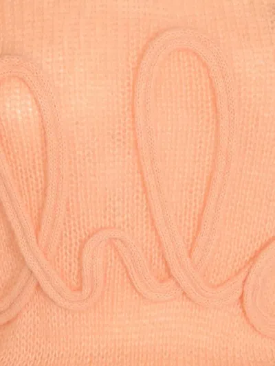 Chloé Logo Embroidery Sweater Sweaters And Cardigans Pink In Orange