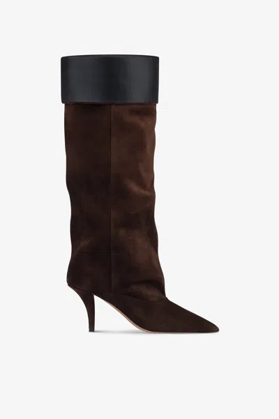 Paris Texas Ines Reverse Suede Mid-calf Boots