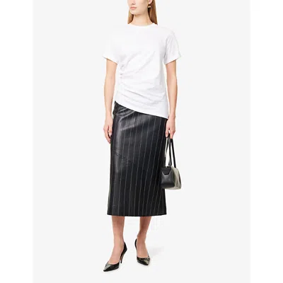 Victoria Beckham Asymmetrical White Cotton T-shirt