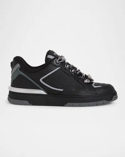 Versace Sneaker With Greek In Black