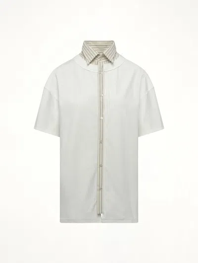 Maison Margiela Inverted Design Cotton Shirt In White