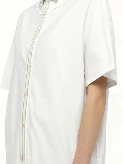 Maison Margiela Inverted Design Cotton Shirt In White
