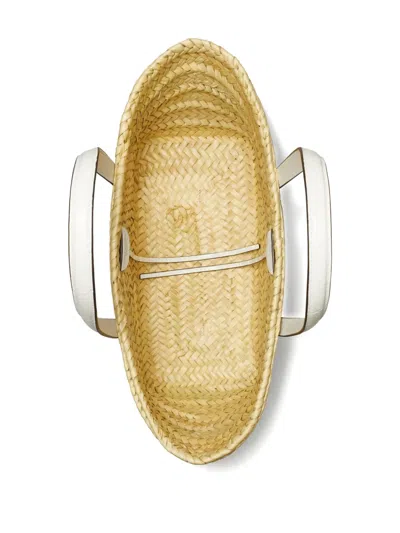 Tory Burch Natural Small Ella Straw Basket Tote In Neutral