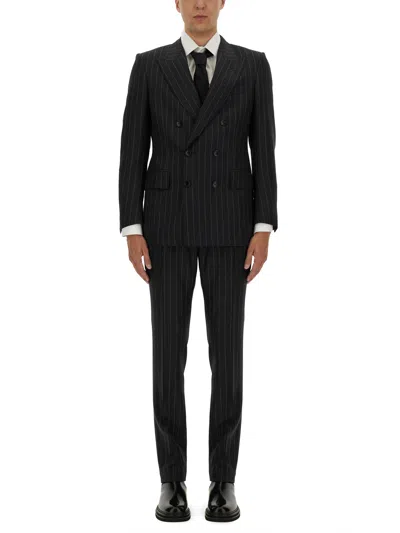 Tom Ford Master Twill Shelton Evening Tuxedo Suit In Black
