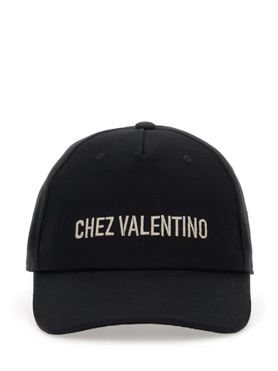 Valentino Garavani Logo Baseball Cap In Black