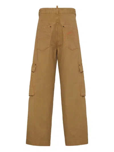 Dsquared2 Wide-leg Cargo Trousers In Brown