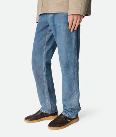 Bottega Veneta Men Brown Intrecciato Leather Sawyer Sneakers In Multi