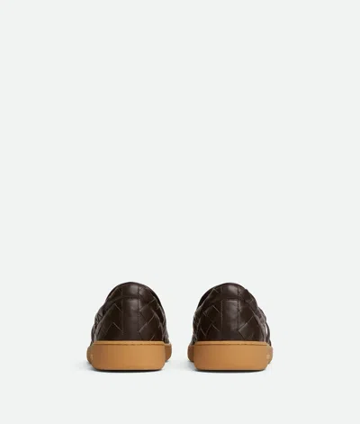 Bottega Veneta Men Brown Intrecciato Leather Sawyer Sneakers In Multi