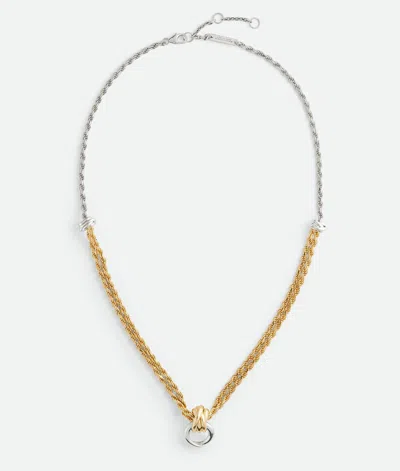 Bottega Veneta Knot Necklace In Gold