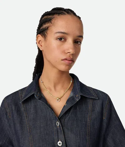 Bottega Veneta Knot Necklace In Gold