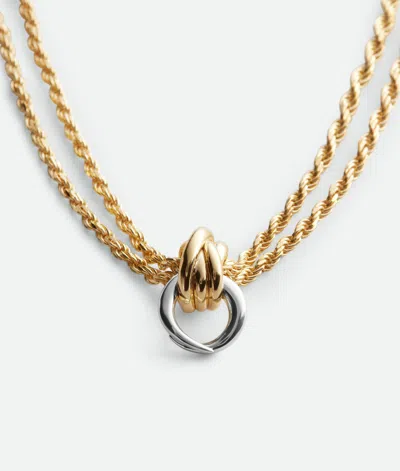 Bottega Veneta Knot Necklace In Gold