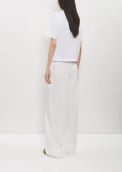 The Row Sharka Straight-leg Cotton-blend Trousers In White