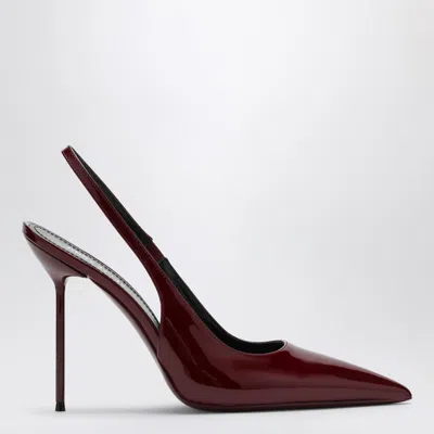 Paris Texas Slingback Lidia Rouge Noir In Patent Leather In Red